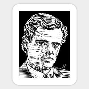 JACK LONDON ink portrait Sticker